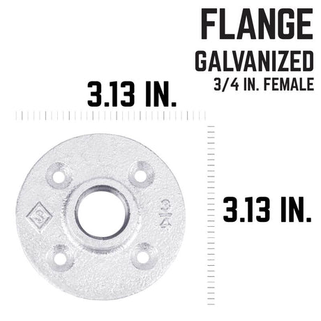 STZ Industries 3/4 in. FIP each Galvanized Malleable Iron Floor Flange, Pack of 5