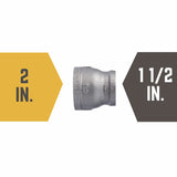 STZ Industries 2 in. FIP each X 1-1/2 in. D FIP Black Malleable Iron Reducing Coupling