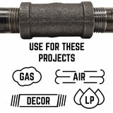 STZ Industries 3/8 in. FIP each X 3/8 in. D FIP Black Malleable Iron Union