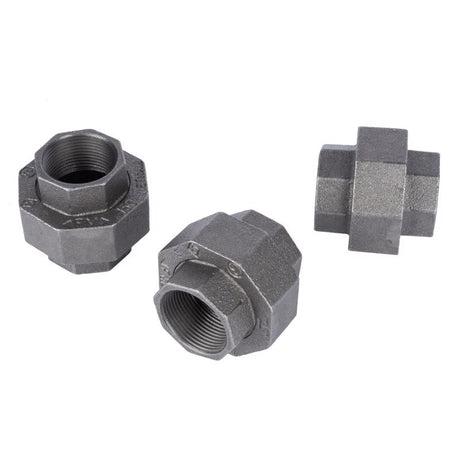 STZ Industries 1-1/4 in. FIP each X 1-1/4 in. D FIP Black Malleable Iron Union