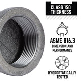 STZ Industries 1-1/2 in. FIP each Black Malleable Iron Cap