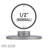 STZ Industries 1/2 in. FIP each Black Malleable Iron Floor Flange, Pack of 5