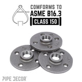 STZ Industries 1/2 in. FIP each Black Malleable Iron Floor Flange, Pack of 5