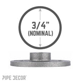 STZ Industries 3/4 in. FIP each Black Malleable Iron Floor Flange, Pack of 5