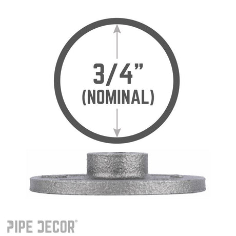 STZ Industries 3/4 in. FIP each Black Malleable Iron Floor Flange, Pack of 5