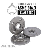 STZ Industries 3/4 in. FIP each Black Malleable Iron Floor Flange, Pack of 5