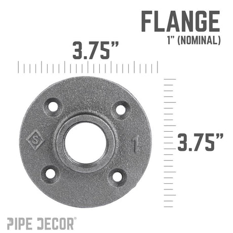 STZ Industries 1 in. FIP each Black Malleable Iron Floor Flange, Pack of 5