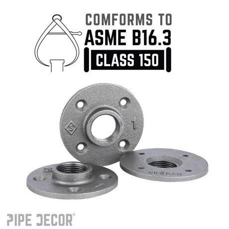 STZ Industries 1 in. FIP each Black Malleable Iron Floor Flange, Pack of 5