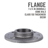 STZ Industries 1-1/4 in. FIP each Black Malleable Iron Floor Flange