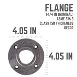 STZ Industries 1-1/4 in. FIP each Black Malleable Iron Floor Flange