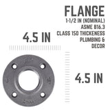 STZ Industries 1-1/2 in. FIP each Black Malleable Iron Floor Flange