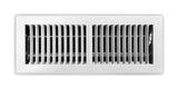 Tru Aire 4 in. H X 12 in. W 2-Way Powder Coat White Steel Floor Register