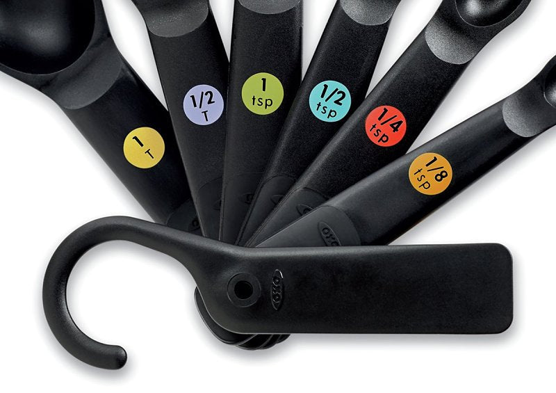 Oxo 11110801 Measuring Spoon Set, Plastic, Black