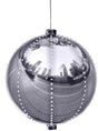 Santas Forest 60822 Ornament, 3 in H, Round, Plastic, Sliver, Internal Light, Pack of 12