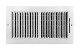 Tru Aire 6 in. H X 12 in. W 2-Way Powder Coat White Steel Wall/Ceiling Register
