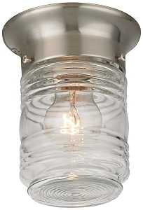 Boston Harbor HV-66919-BN Porch Light, 120 V, 60 W, A19 or CFL Lamp, Steel Fixture, Brushed Nickel