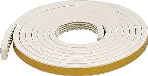 M-D 63669 Weatherstrip Tape, 19/32 in W, 10 ft L, EPDM, White