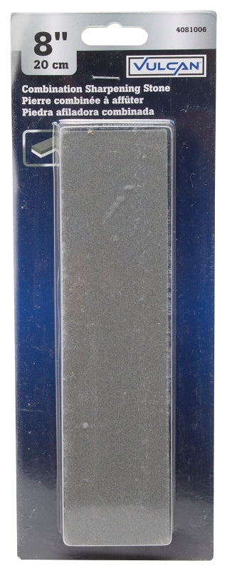 Vulcan CLP0034S-8 Sharpening Stone, 8 in L, 2 in W, 1 in Thick, 120, 240 Grit, Coarse and Fine, Silicon Carbide Abrasive