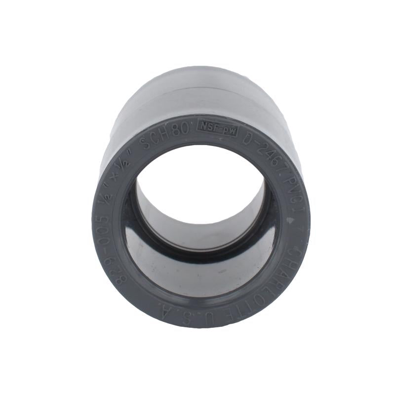 Charlotte Pipe Schedule 80 1/2 in. Slip X 1/2 in. D Slip PVC Coupling 1 pk