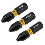 DEWALT FlexTorq DWAF1PH2IR3 Impact Screwdriver Bit, #2 Drive, Phillips Drive, 1/4 in Shank, Hex Shank, 1 in L, Steel