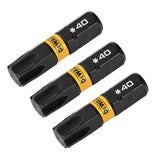 DEWALT FlexTorq DWAF1TX40IR3 Screwdriver Bit, T40 Drive, Torx Drive, 1/4 in Shank, Hex Shank, 1 in L, Steel