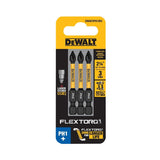 DEWALT FLEXTORQ DWAF2PH1IR3 Impact Screwdriving Bit, #1 Drive, Phillips Drive, 1/4 in Shank, Hex Shank, 2-1/4 in L