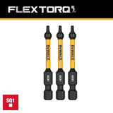 DEWALT FlexTorq DWAF2SQ1IR3 Impact Screwdriver Bit, #1 Drive, Square Drive, 1/4 in Shank, Hex Shank, 2-1/4 in L, Steel