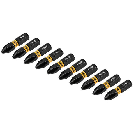 DEWALT DWAF1PH2IR10 Impact Driver Bit, #2 Drive, Phillips Drive, 1/4 in Shank, Hex Shank, 1 in L, Steel