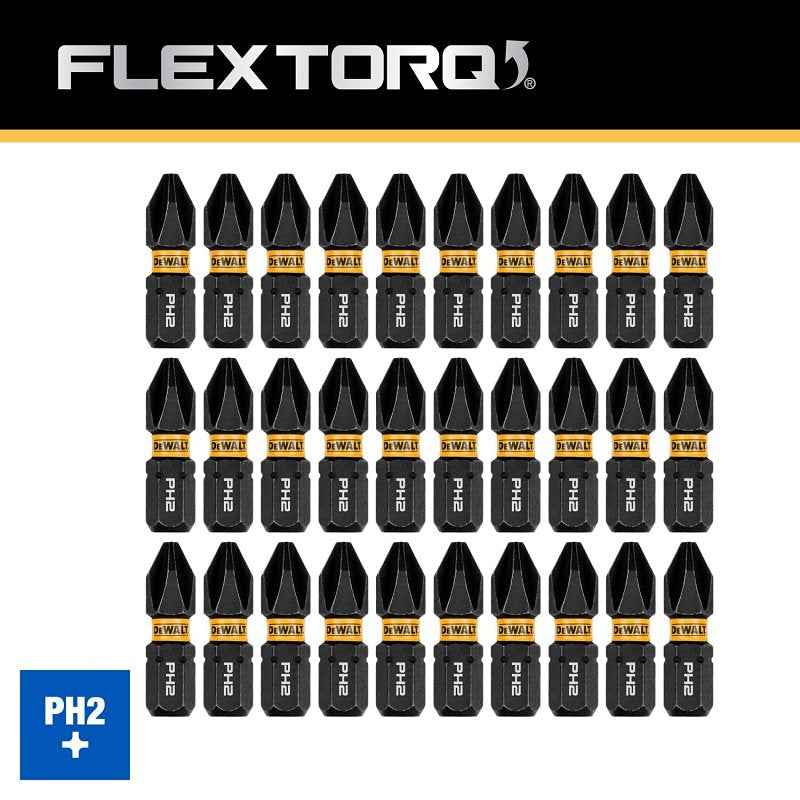 DEWALT IMPACT READY Series DWA1PH2IR30 Screwdriver Bit Set with Toughcase+ System, 30-Piece, Steel
