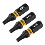 DEWALT FLEXTORQ DWAF1TX25IR30 Impact Screwdriver Bit, T25 Drive, Torx Drive, 1/4 in Shank, Hex Shank, 1 in L, Steel