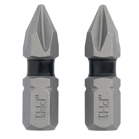DEWALT TOUGHGRIP DWAF1PH1TG2 Screwdriver Bit, #1 Drive, Phillips Drive, 1/4 in Shank, Hex Shank, 1 in L, Steel
