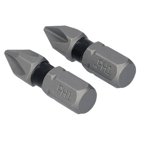 DEWALT TOUGHGRIP DWAF1PH1TG2 Screwdriver Bit, #1 Drive, Phillips Drive, 1/4 in Shank, Hex Shank, 1 in L, Steel