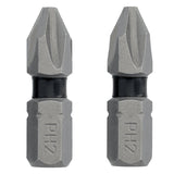 DEWALT TOUGHGRIP DWAF1PH2TG2 Screwdriver Bit, #2 Drive, Phillips Drive, 1/4 in Shank, Hex Shank, 1 in L, Steel