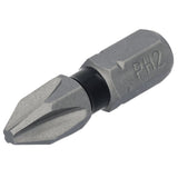 DEWALT TOUGHGRIP DWAF1PH2TG30 Screwdriver Bit, #2 Drive, Phillips Drive, 1/4 in Shank, Hex Shank, 1 in L, Steel