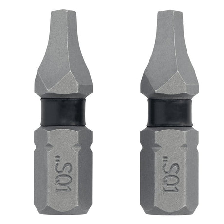 DEWALT TOUGHGRIP DWAF1SQ1TG2 Screwdriver Bit, #1 Drive, Square Drive, 1/4 in Shank, Hex Shank, 1 in L, Steel