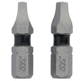 DEWALT TOUGHGRIP DWAF1SQ2TG2 Screwdriver Bit, #2 Drive, Square Drive, 1/4 in Shank, Hex Shank, 1 in L, Steel
