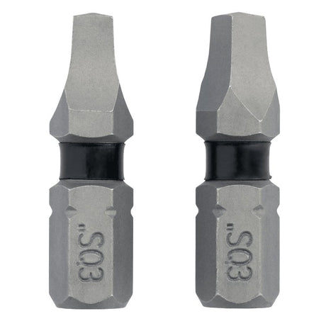 DEWALT TOUGHGRIP DWAF1SQ3TG2 Screwdriver Bit, #3 Drive, Square Drive, 1/4 in Shank, Hex Shank, 1 in L, Steel