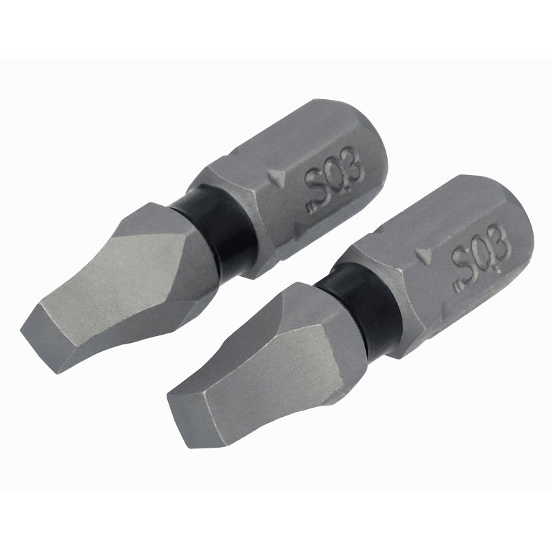 DEWALT TOUGHGRIP DWAF1SQ3TG2 Screwdriver Bit, #3 Drive, Square Drive, 1/4 in Shank, Hex Shank, 1 in L, Steel