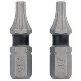 DEWALT TOUGHGRIP DWAF1TX15TG2 Screwdriver Bit, T15 Drive, Torx Drive, 1/4 in Shank, Hex Shank, 1 in L, HCS