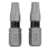 DEWALT TOUGHGRIP DWAF1TX25TG2 Screwdriver Bit, T25 Drive, Torx Drive, 1/4 in Shank, Hex Shank, 1 in L, Steel