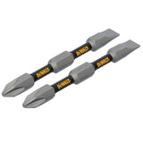 DEWALT TOUGHGRIP DWAF2DETG2 Double-Ended Bit, 1/4 in Shank, Hex Shank, 2-3/4 in L, Steel