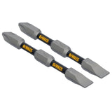 DEWALT TOUGHGRIP DWAF2DETG2 Double-Ended Bit, 1/4 in Shank, Hex Shank, 2-3/4 in L, Steel