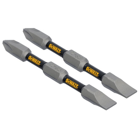 DEWALT TOUGHGRIP DWAF2DETG2 Double-Ended Bit, 1/4 in Shank, Hex Shank, 2-3/4 in L, Steel