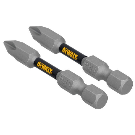 DEWALT TOUGHGRIP DWAF2PH1TG2 Screwdriver Bit, #1 Drive, Phillips Drive, 1/4 in Shank, Hex Shank, 2 in L, Steel