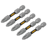 DEWALT TOUGHGRIP DWAF2PH2TG5 Screwdriver Bit, #2 Drive, Phillips Drive, 1/4 in Shank, Hex Shank, 2 in L, Steel