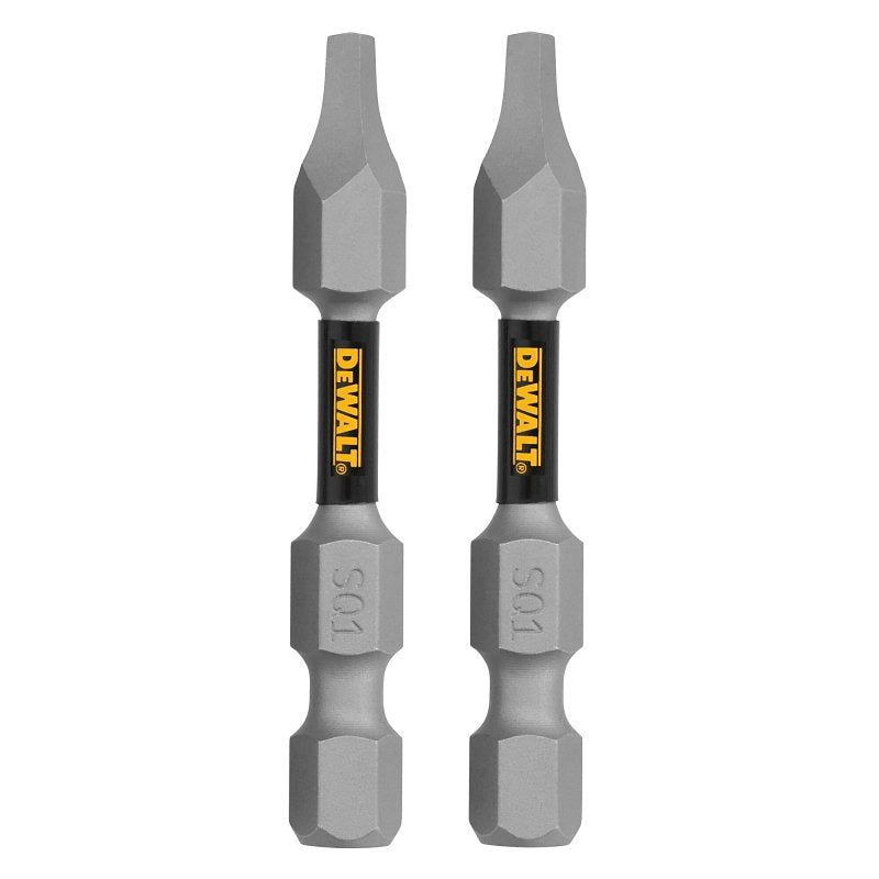 DEWALT TOUGHGRIP DWAF2SQ1TG2 Screwdriver Bit, #1 Drive, Square Drive, 1/4 in Shank, Hex Shank, 2 in L, Steel
