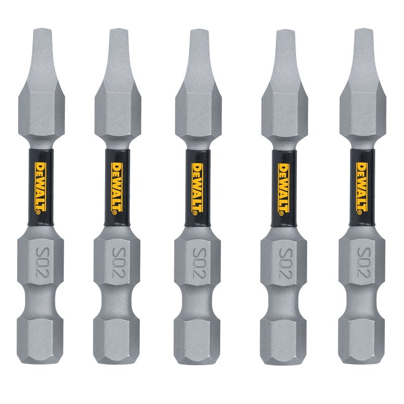 DEWALT TOUGHGRIP DWAF2SQ2TG5 Screwdriver Bit, #2 Drive, Square Drive, 1/4 in Shank, Hex Shank, 2 in L, Steel