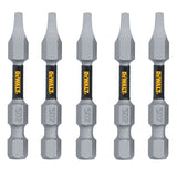 DEWALT TOUGHGRIP DWAF2SQ2TG5 Screwdriver Bit, #2 Drive, Square Drive, 1/4 in Shank, Hex Shank, 2 in L, Steel