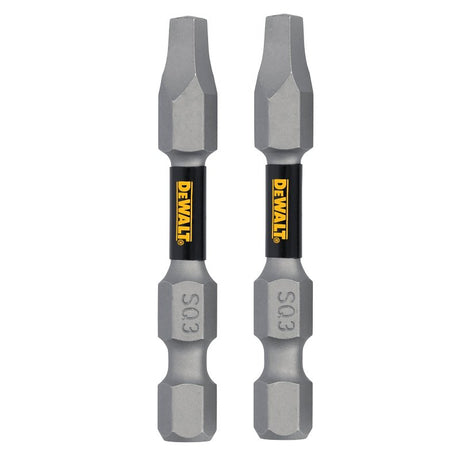 DEWALT TOUGHGRIP DWAF2SQ3TG2 Screwdriver Bit, #3 Drive, Square Drive, 1/4 in Shank, Hex Shank, 2 in L, Steel