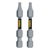 DEWALT TOUGHGRIP DWAF2TX15TG2 Screwdriver Bit, T15 Drive, Torx Drive, 1/4 in Shank, Hex Shank, 2 in L, Steel